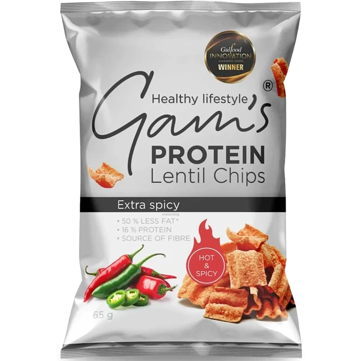 Gams Protein Lentil Chips 65gr (box 12 unidades) 7
