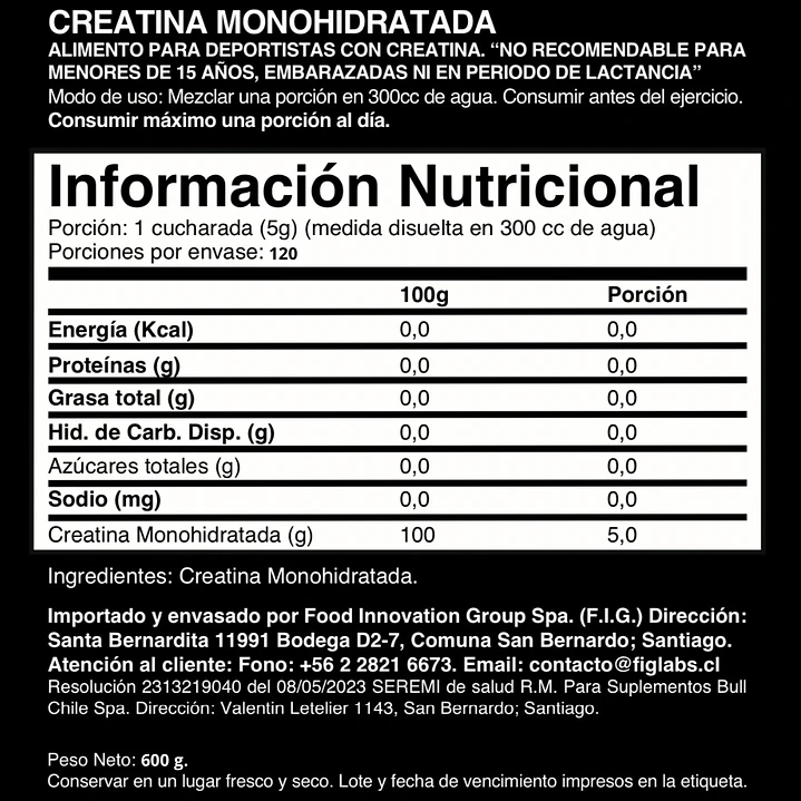 Pack 3 Creatina 100% monohydrate Buffalo Labz 600gr (pre venta) 2