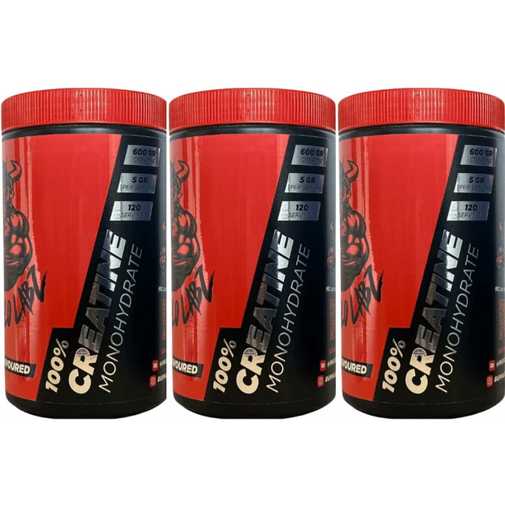 Pack 3 Creatina 100% monohydrate Buffalo Labz 600gr (pre venta) 1