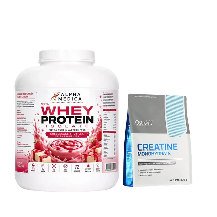 Pack Proteina 100% Whey Isolate - 2.3kg, 72 servicios + OstroVit Creatina Monohydrate 300gr 6