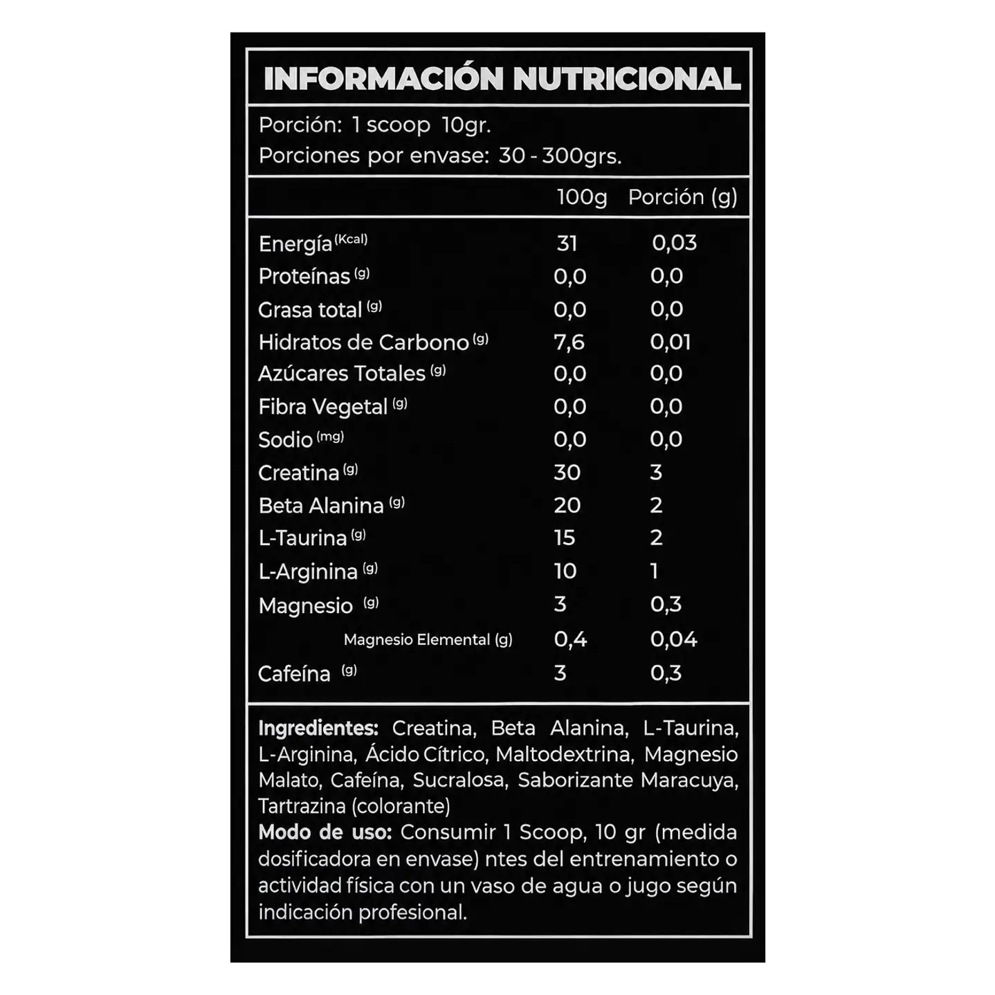 Pump Infernal 30 Servicios 2