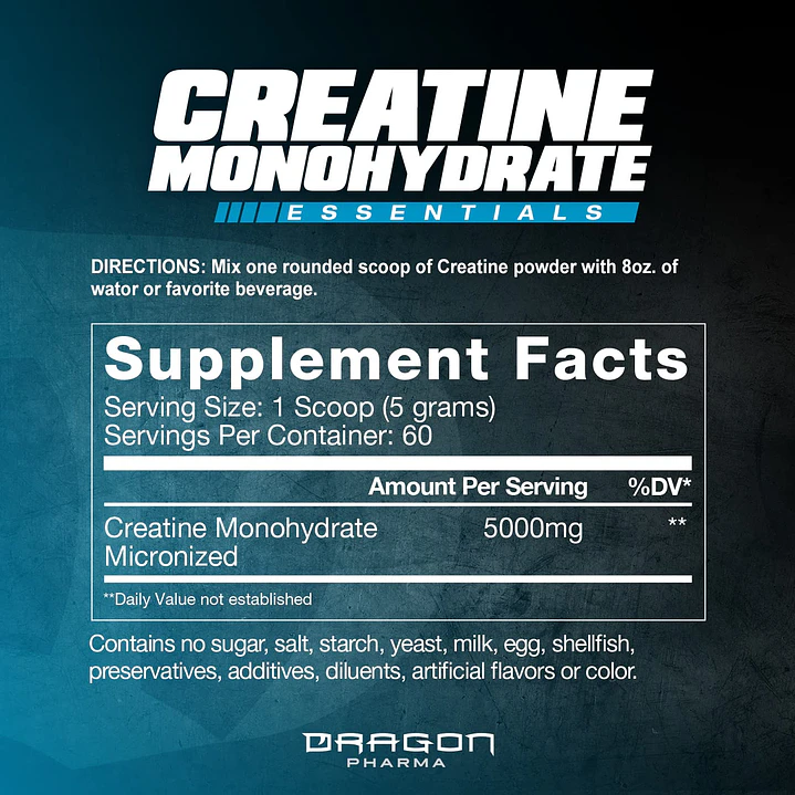 Dragon pharma Creatina Monohydrate 300gr 2
