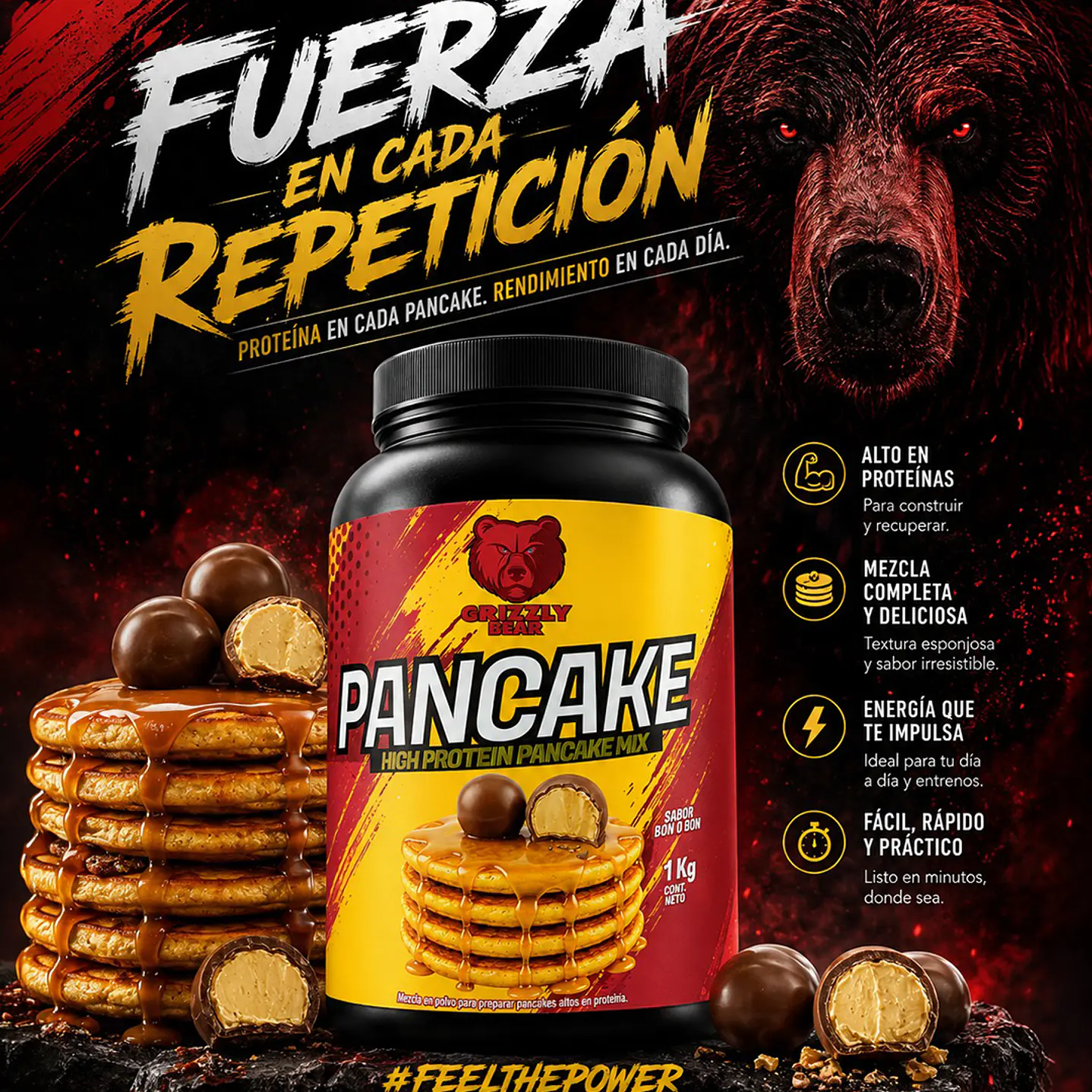 Pancake Grizzly Bear - 1 Kilo 5