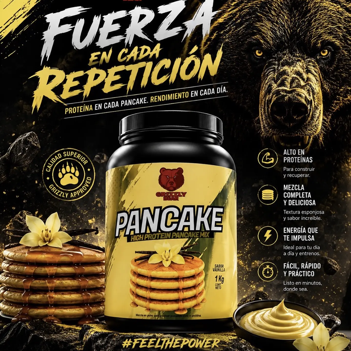 Pancake Grizzly Bear - 1 Kilo 6