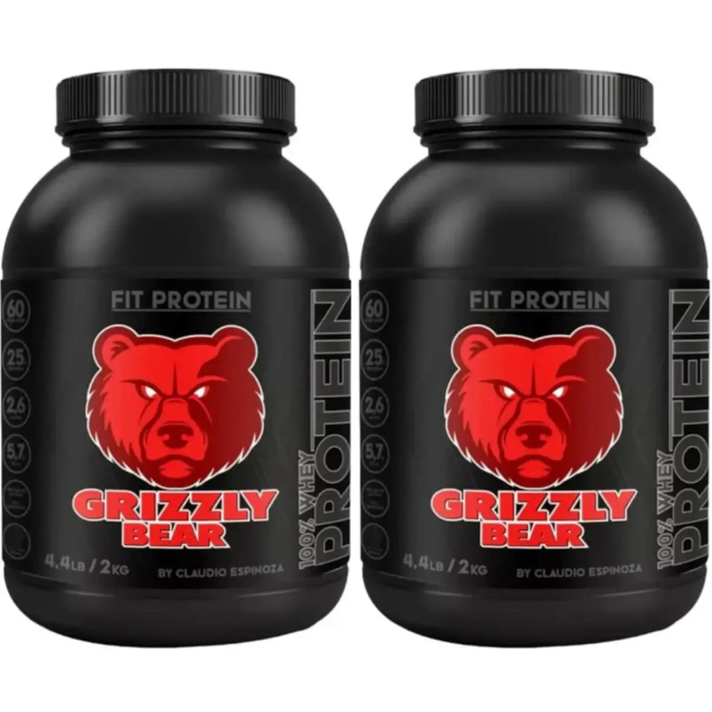 Pack 2 Proteina Whey Grizzly Bear - 2 Kilos 1