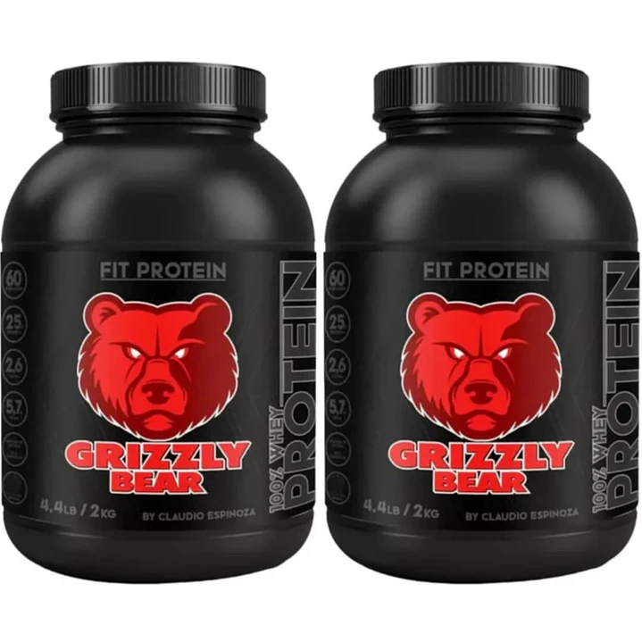 Pack 2 Proteina Whey Grizzly Bear - 2 Kilos 1
