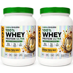 Pack 2 Whey Protein Ultra Davel 1kg- 33 servicios