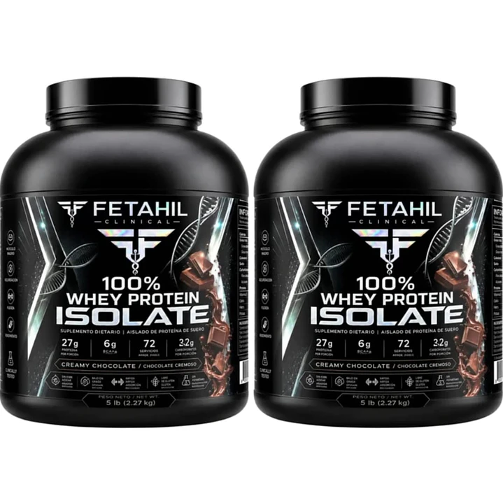 Pack 2 100% Whey Protein Isolate Fetahil - 2,2kg 1