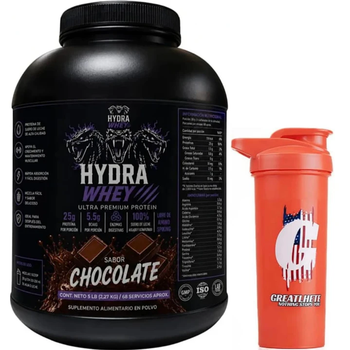 Hydra Whey Ultra Premium Protein 5 lb + Shaker 700 cc de Regalo 2