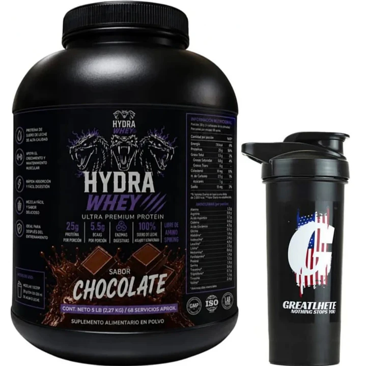 Hydra Whey Ultra Premium Protein 5 lb + Shaker 700 cc de Regalo 1