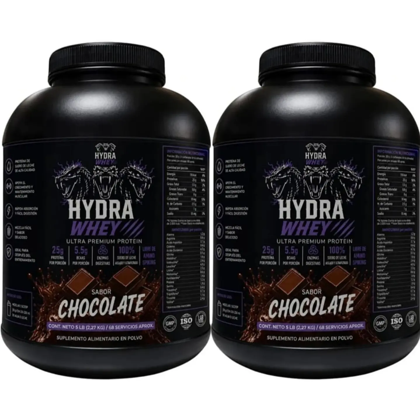 Pack 2 Hydra Whey Ultra Premium Protein 5 lb 1