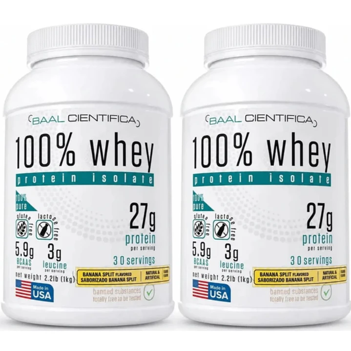 Pack 2 Whey Baal Cientifica 1kg- 30 servicios 1