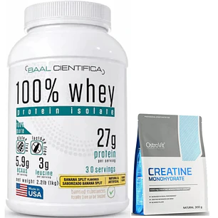 Pack Whey Baal Cientifica 1kg- 30 servicios + OstroVit Creatina Monohydrate 300gr