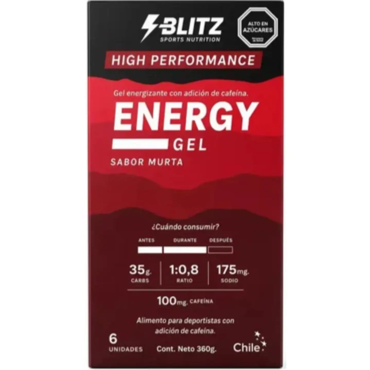 Blitz Energy Gel Con Cafeina 60gr 6 Unidades 3