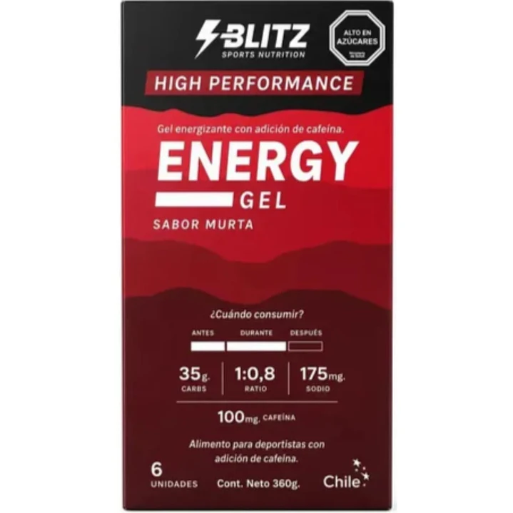 Blitz Energy Gel Con Cafeina 60gr 6 Unidades 3