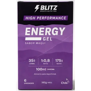Blitz Energy Gel Con Cafeina 60gr 6 Unidades