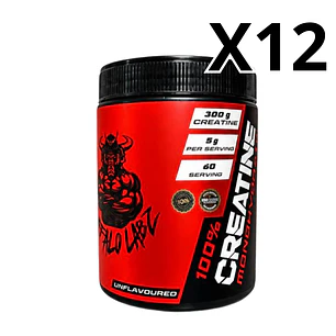 Pack 12 Creatina 100% monohydrate Buffalo Labz 300gr