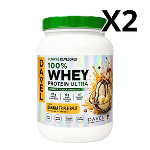 Pack 2 Whey Protein Ultra Davel 1kg- 33 servicios