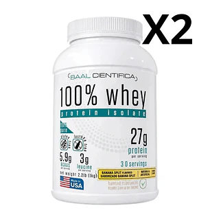 Pack 2 Whey Baal Cientifica 1kg- 30 servicios