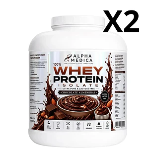 Pack 2 Proteina 100% Whey Isolate - 2.3kg, 72 servicios