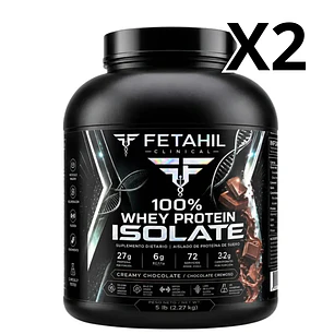 Pack 2 100% Whey Protein Isolate Fetahil - 2,2kg