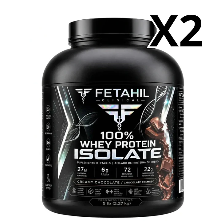 Pack 2 100% Whey Protein Isolate Fetahil - 2,2kg 1
