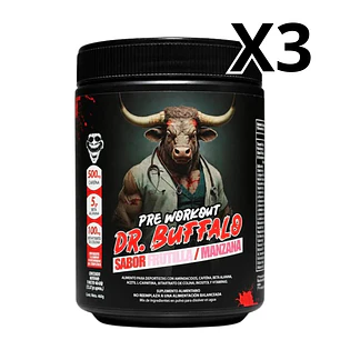 Pack 3 Pre Workout Dr. Buffalo Labz 30 servicios