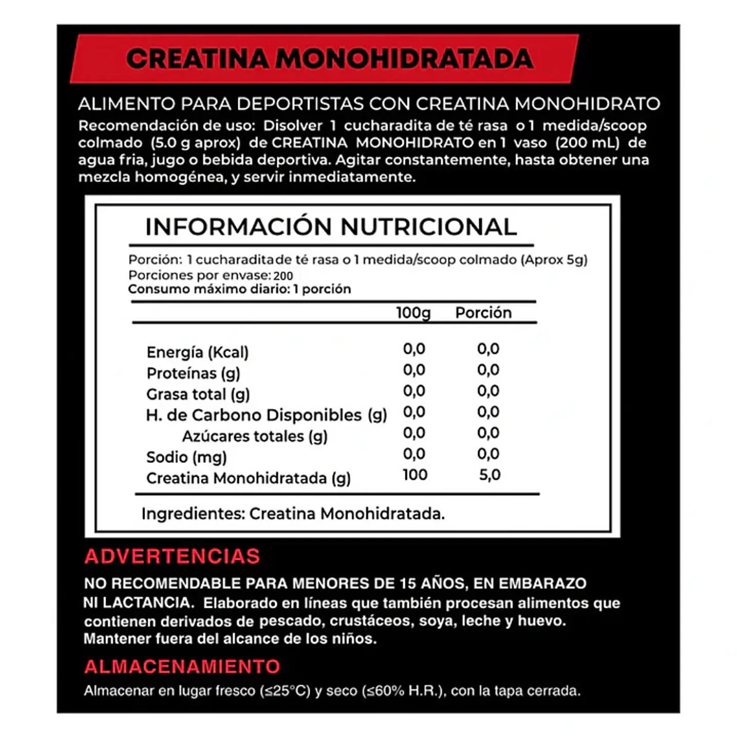 Pack 12 Creatina 100% monohydrate Buffalo Labz 1kg 2