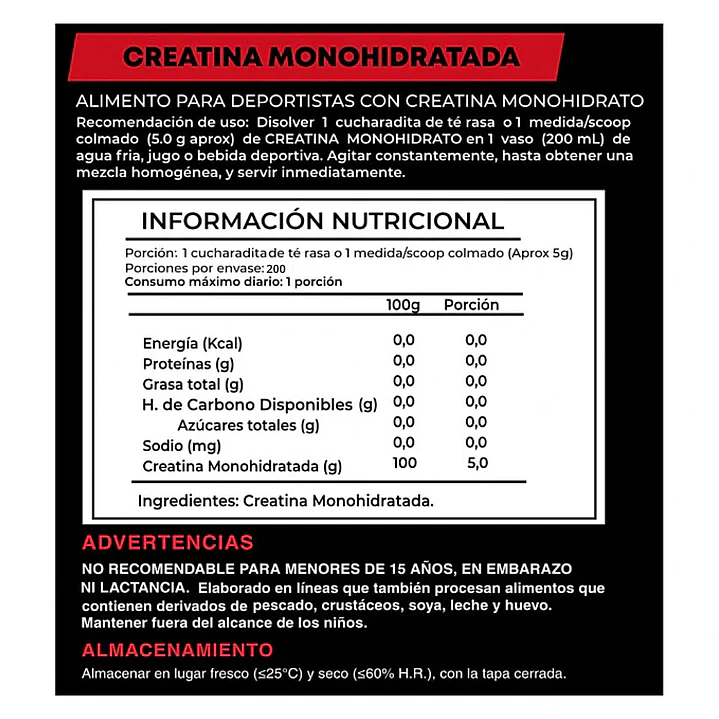 Pack 12 Creatina 100% monohydrate Buffalo Labz 1kg 2