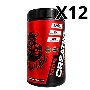 Pack 12 Creatina 100% monohydrate Buffalo Labz 600gr