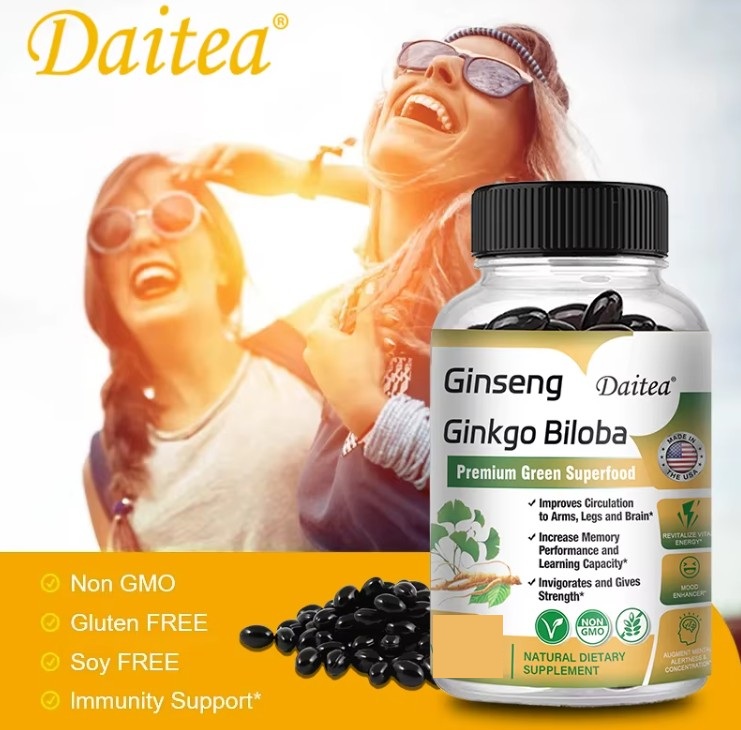 Suplemento de Ginseng Rojo Coreano con Ginkgo Biloba – 30 cápsulas 4