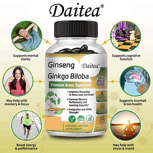 🔥Suplemento de Ginseng Rojo Coreano de Alta Potencia – 30 cápsulas 🔥