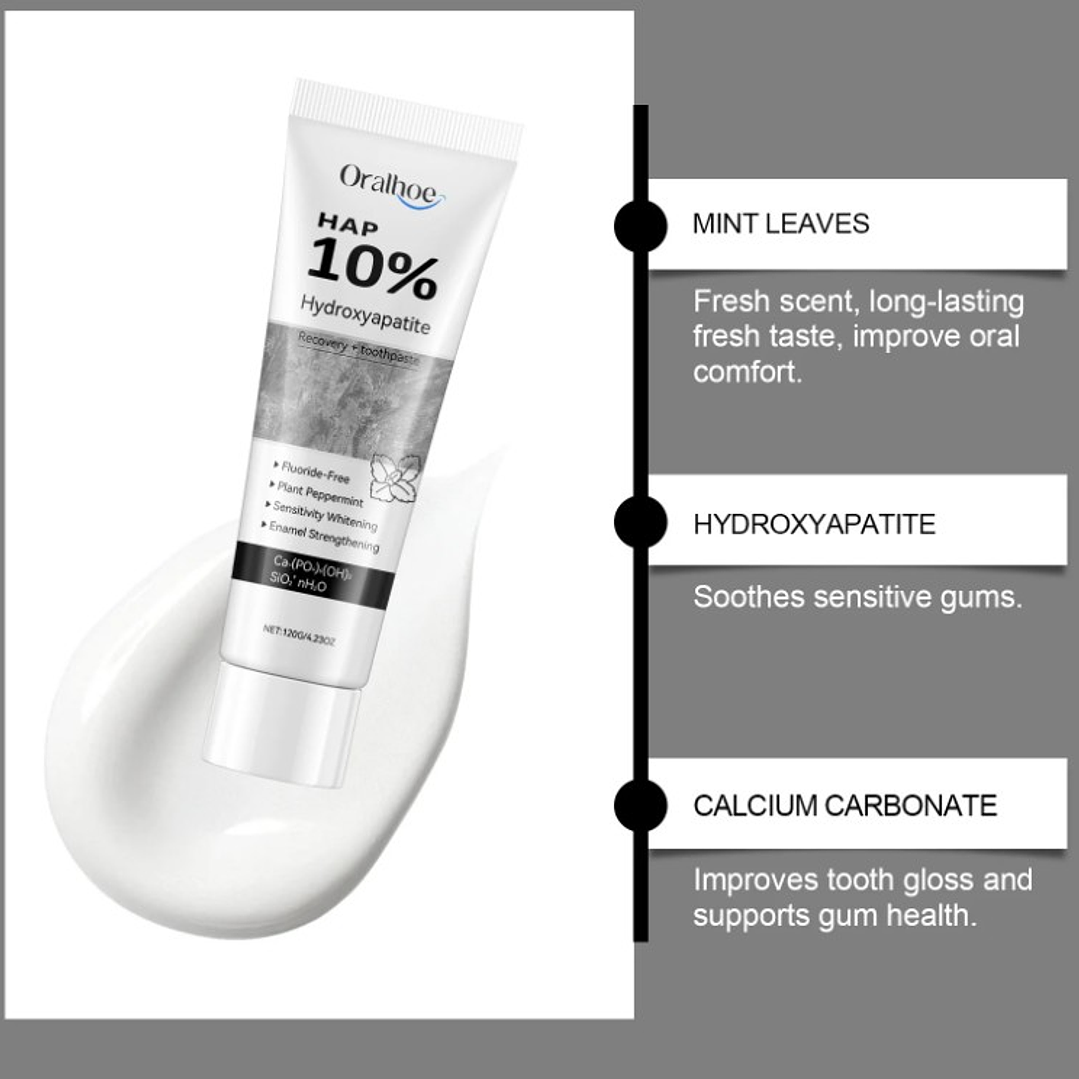 ✨OralHoe – Pasta de Dientes con Hidroxiapatita HAP 10% – 120 g✨ 2