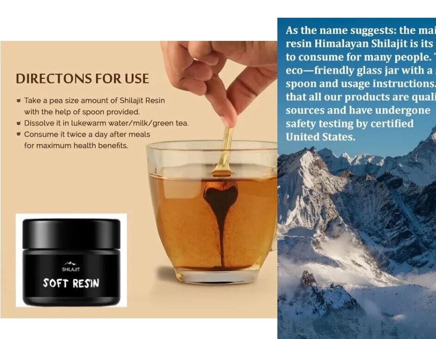 Resina Shilajit Orgánica del Himalaya – 50 mg 3