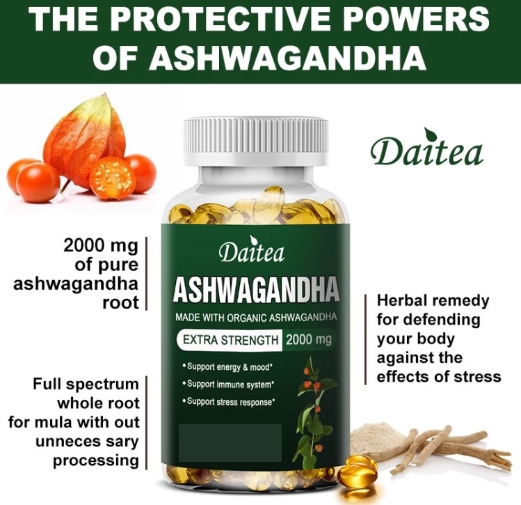 Ashwagandha de Extracto Orgánico 2000 mg – Kit 3 frascos (90 cápsulas en total) 3