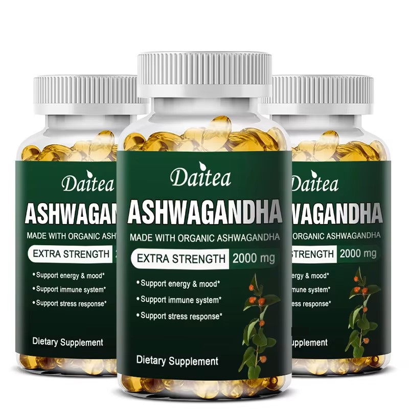Ashwagandha de Extracto Orgánico 2000 mg – Kit 3 frascos (90 cápsulas en total) 1