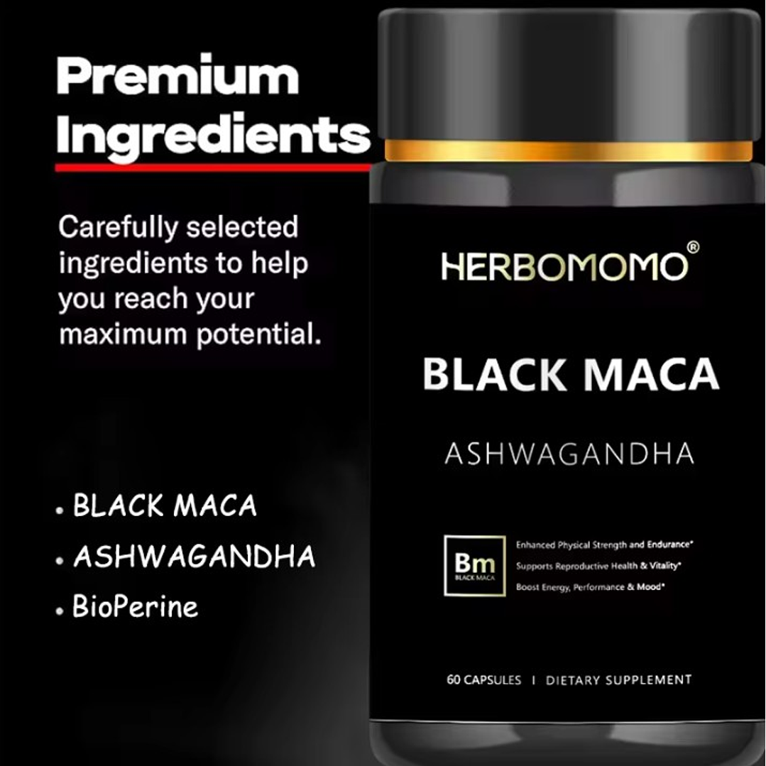 🌱Maca Negra + Ashwagandha – Súper Fórmula 60 cápsulas🌱 6