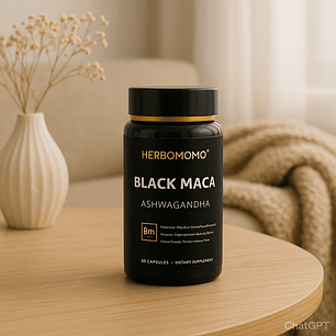 🌱Maca Negra + Ashwagandha – Súper Fórmula 60 cápsulas🌱