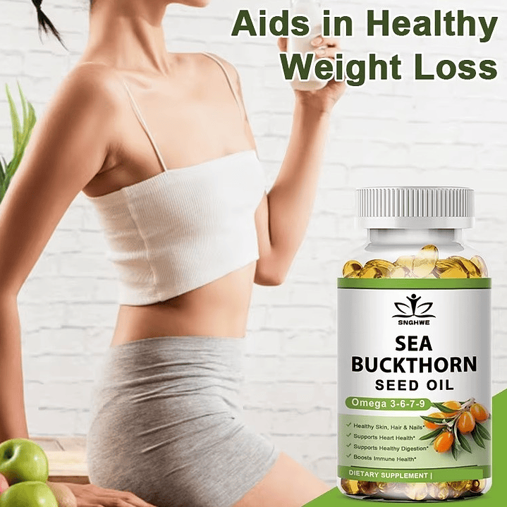 Omega 7,3,6,9 Aceite Espino Amarillo Cabello Piel Uñas Vision 60 capsulas 6