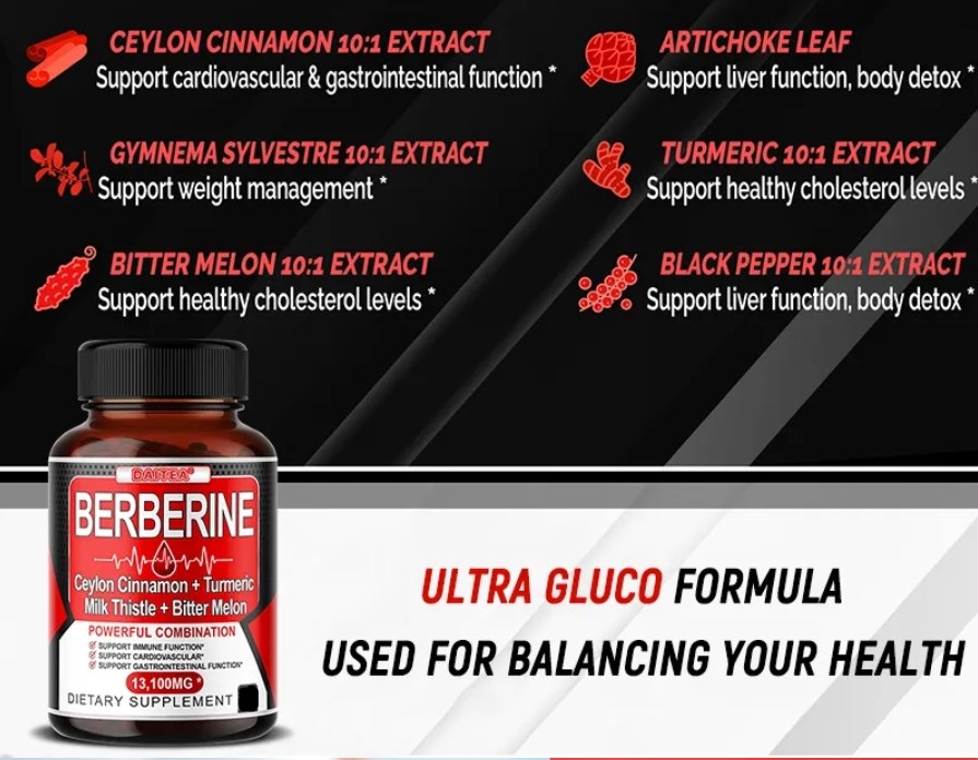 Suplemento de Berberina con Canela de Ceilán y Extractos Herbales – 30 cápsulas 3