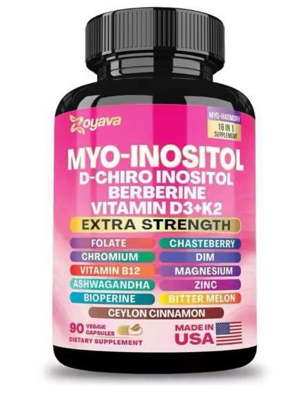 Myo-Inositol + D-Chiro Inositol con Vitaminas y Minerales – 90 cápsulas 1