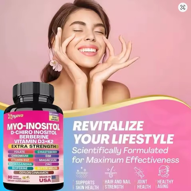Myo-Inositol + D-Chiro Inositol con Vitaminas y Minerales – 90 cápsulas 2