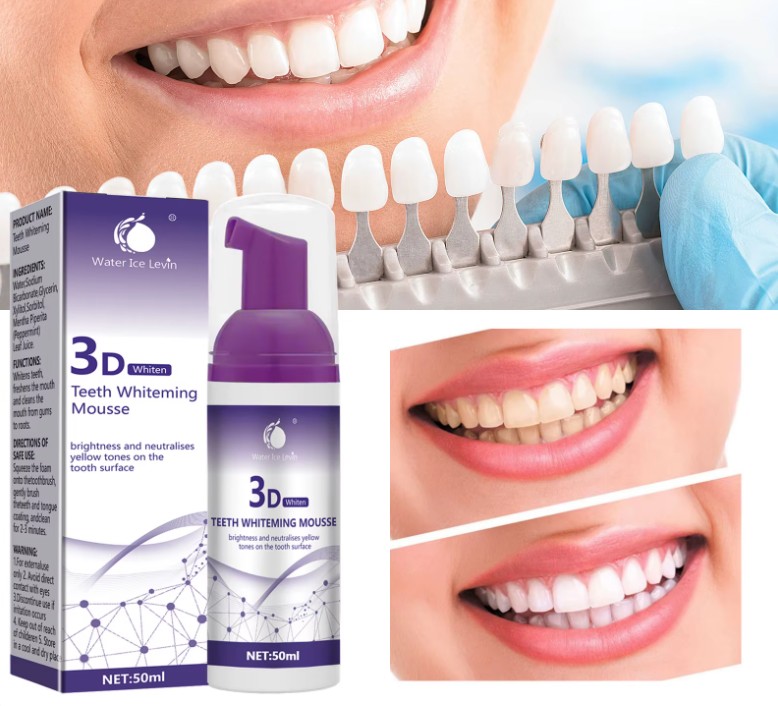 OFERTA ! Kit Blanqueamiento Dental –2 Pastas con Nicotinamida +1 Mousse 3D Whiten 3