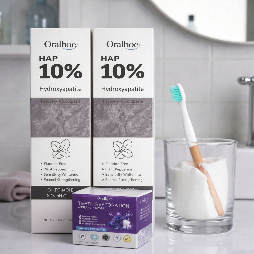 OFERTA! Kit Oralhoe Cuidado Dental – 2 Pastas HAP 10% + 1 Polvo Mineral 1