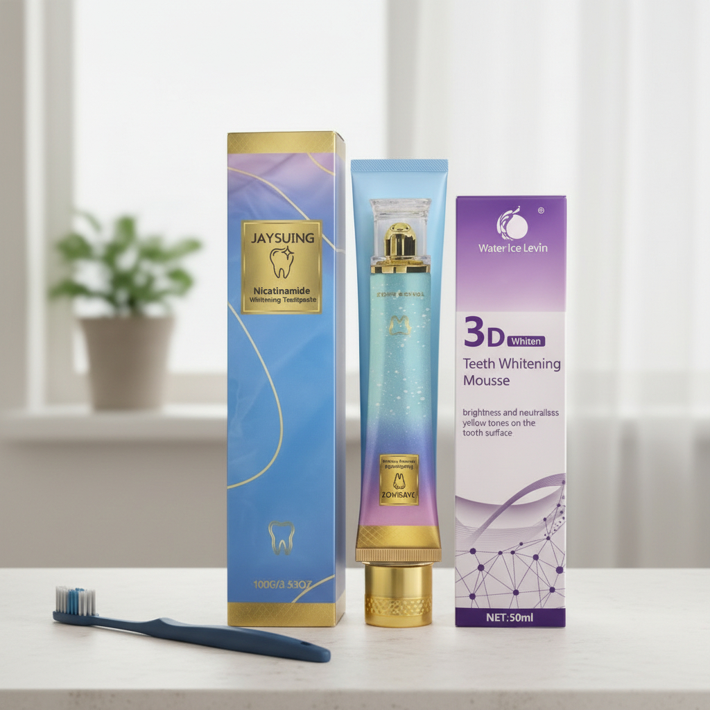 OFERTA ! Kit Blanqueamiento Dental –2 Pastas con Nicotinamida +1 Mousse 3D Whiten 1