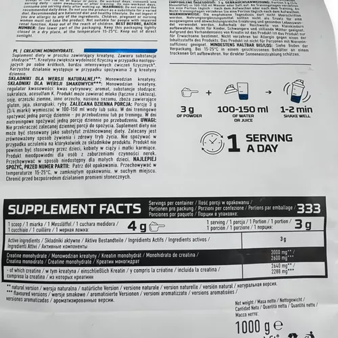OstroVit Creatina Monohydrate 1kg 2