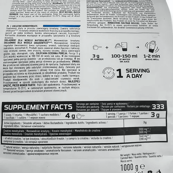 OstroVit Creatina Monohydrate 1kg 2