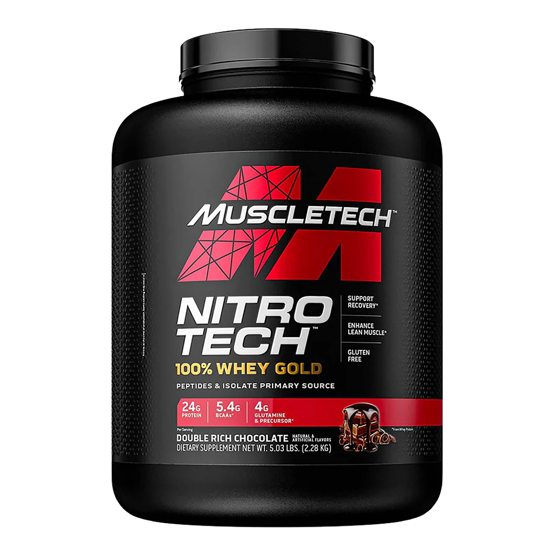 NitroTech 100% WHEY GOLD - 5 lbs / 69 servicios, double rich chocolate 1