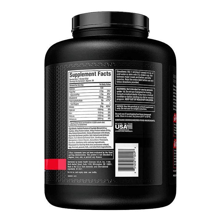 NitroTech 100% WHEY GOLD - 5 lbs / 69 servicios, double rich chocolate 2