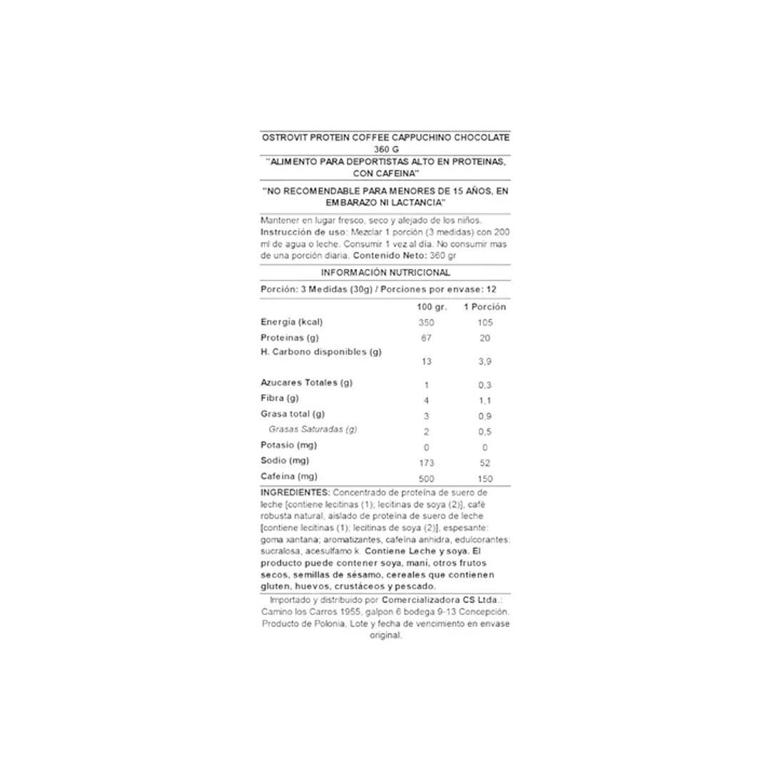 Protein coffee capuccino & chocolate 12 serv 2